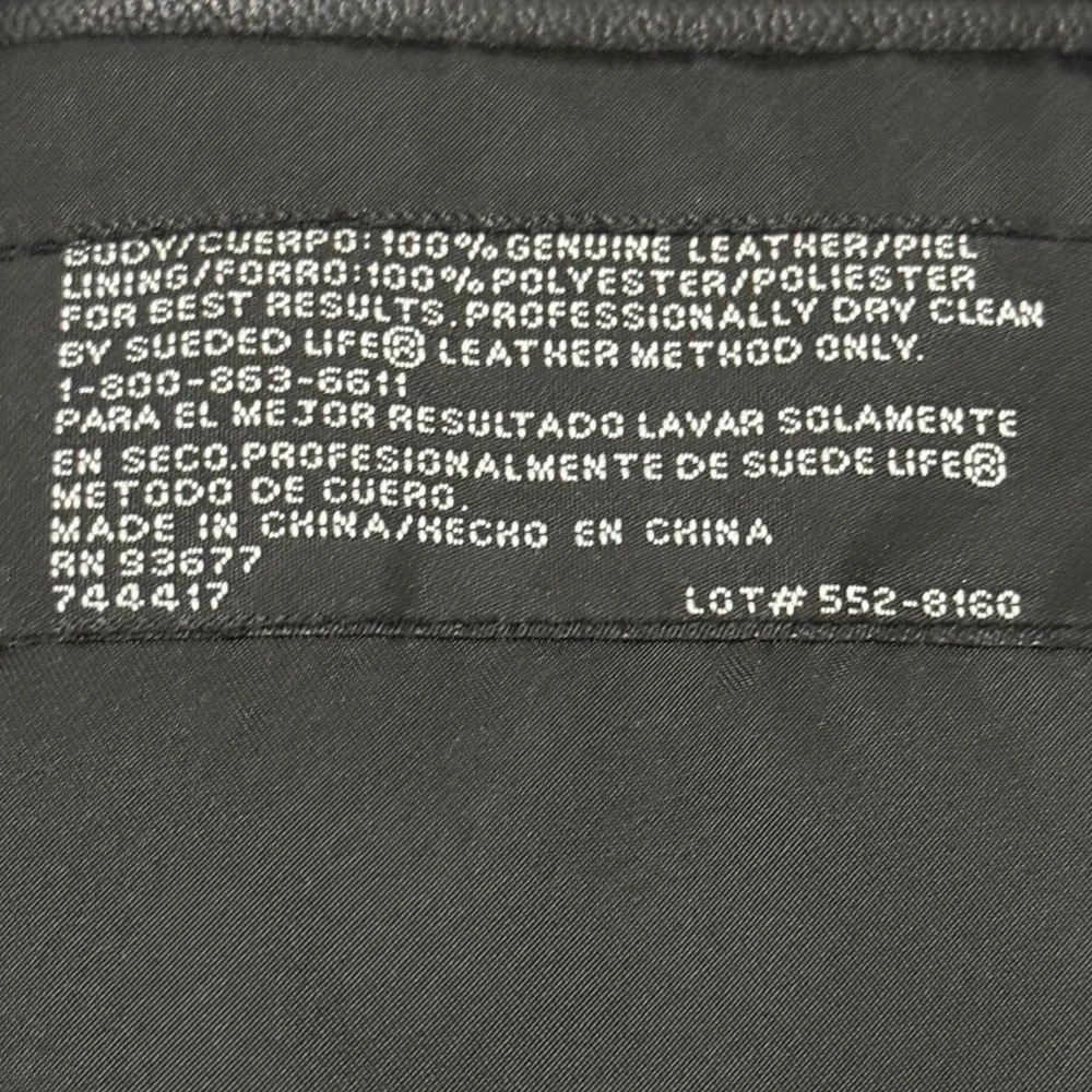 J Ferrar Mens Black‎ Genuine Leather Blazer Jacket 3 Button Lined